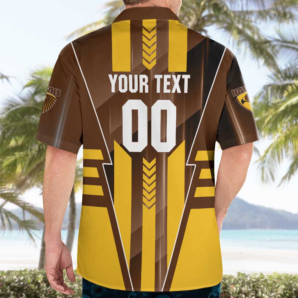 Personalized Hawthorn Hawks Hawaiian Shirt Modern Geometric Sports Graphic Style