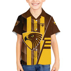 Personalized Hawthorn Hawks Hawaiian Shirt Modern Geometric Sports Graphic Style