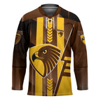 Personalized Hawthorn Hawks Hockey Jersey Modern Geometric Sports Graphic Style