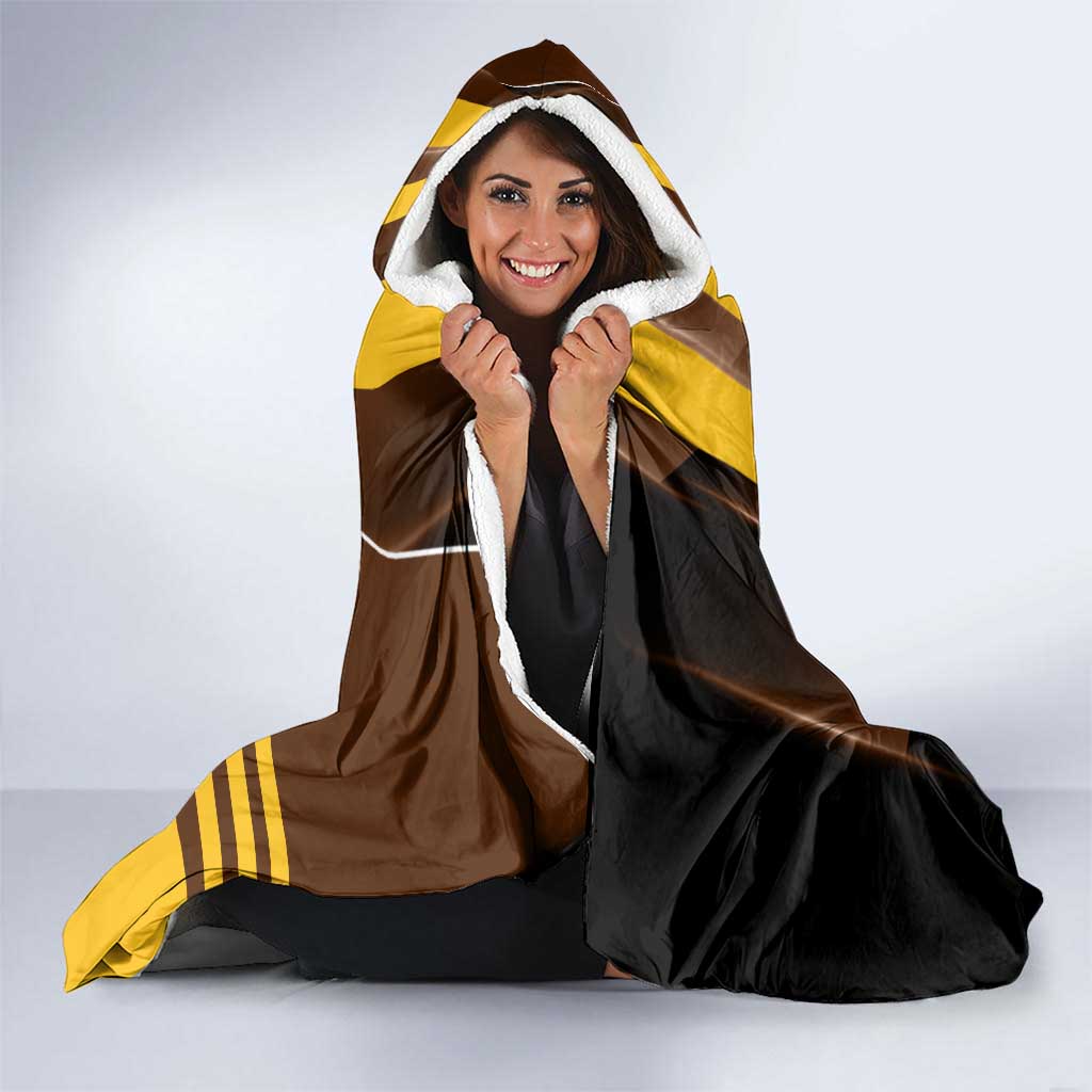 Hawthorn Hawks Hooded Blanket Modern Geometric Sports Graphic Style