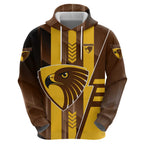 Personalized Hawthorn Hawks Hoodie Modern Geometric Sports Graphic Style