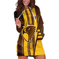 Personalized Hawthorn Hawks Hoodie Dress Modern Geometric Sports Graphic Style