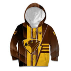 Personalized Hawthorn Hawks Kid Hoodie Modern Geometric Sports Graphic Style