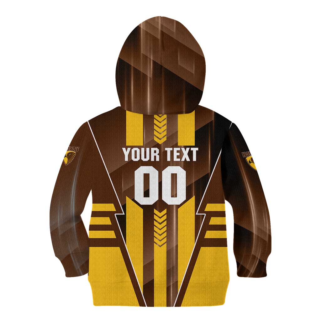 Personalized Hawthorn Hawks Kid Hoodie Modern Geometric Sports Graphic Style