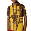 Personalized Hawthorn Hawks Kid Polo Shirt Modern Geometric Sports Graphic Style