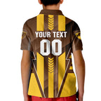 Personalized Hawthorn Hawks Kid Polo Shirt Modern Geometric Sports Graphic Style