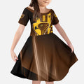 Personalized Hawthorn Hawks Kid Short Sleeve Dress Modern Geometric Sports Graphic Style