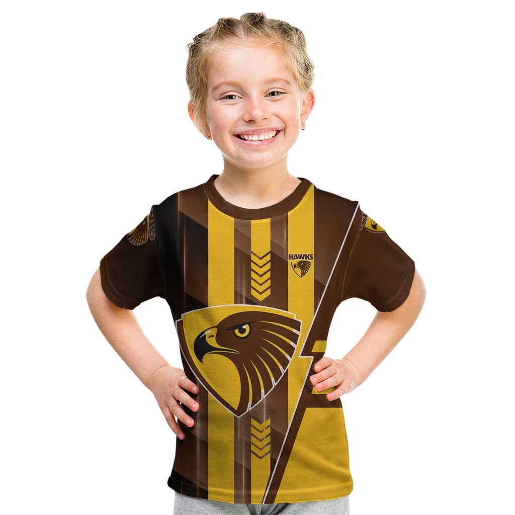 Personalized Hawthorn Hawks Kid T Shirt Modern Geometric Sports Graphic Style