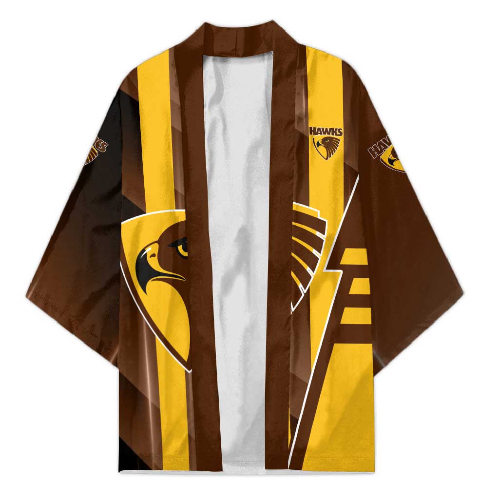 Personalized Hawthorn Hawks Kimono Modern Geometric Sports Graphic Style
