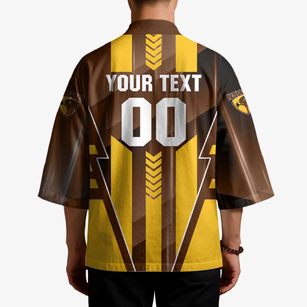 Personalized Hawthorn Hawks Kimono Modern Geometric Sports Graphic Style