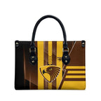 Hawthorn Hawks Leather Bag Modern Geometric Sports Graphic Style
