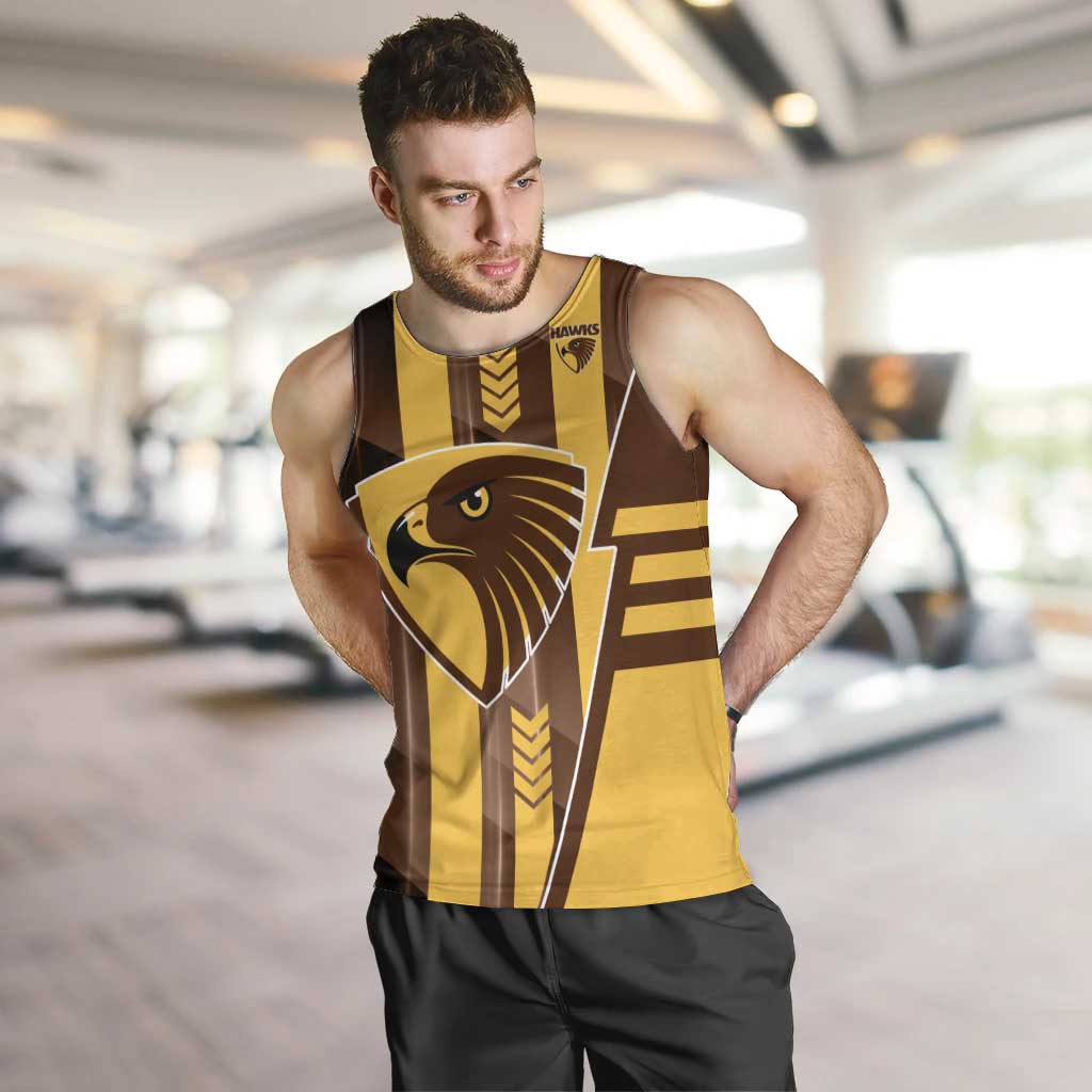 Personalized Hawthorn Hawks Men Tank Top Modern Geometric Sports Graphic Style