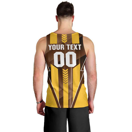 Personalized Hawthorn Hawks Men Tank Top Modern Geometric Sports Graphic Style