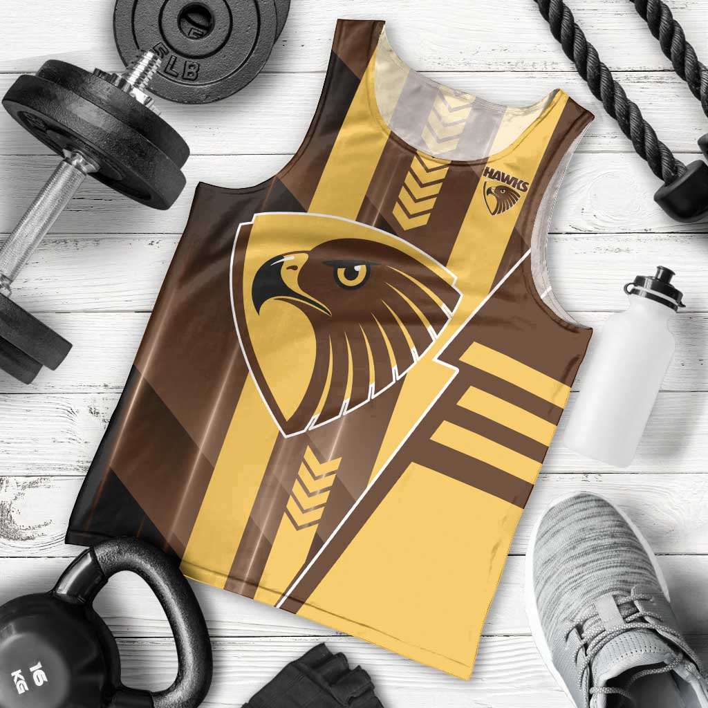 Personalized Hawthorn Hawks Men Tank Top Modern Geometric Sports Graphic Style