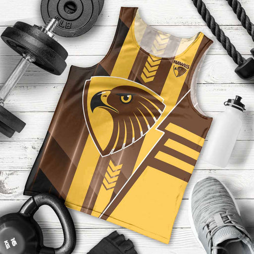 Personalized Hawthorn Hawks Men Tank Top Modern Geometric Sports Graphic Style