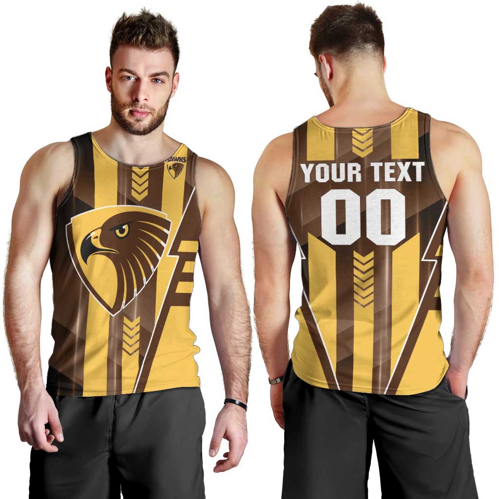 Personalized Hawthorn Hawks Men Tank Top Modern Geometric Sports Graphic Style