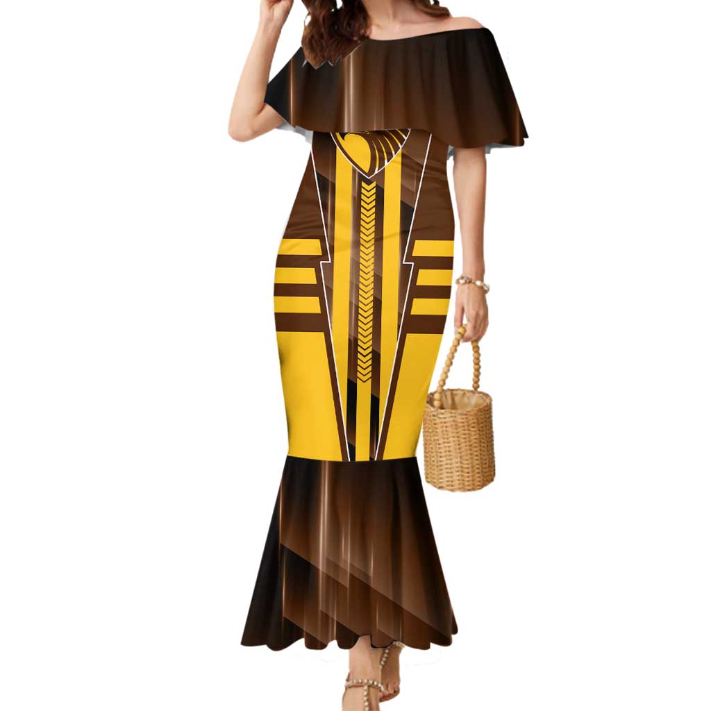Personalized Hawthorn Hawks Mermaid Dress Modern Geometric Sports Graphic Style