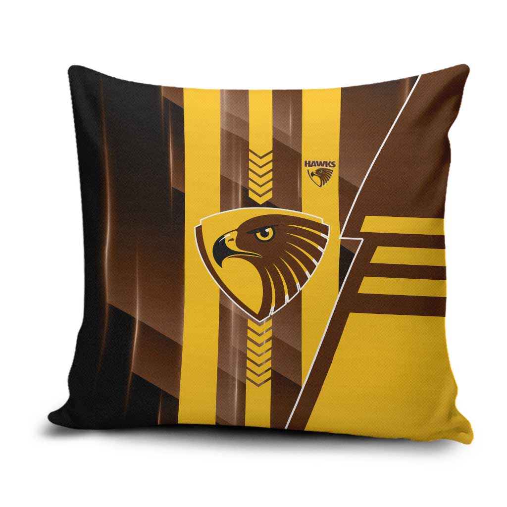 Hawthorn Hawks Pillow Cover Modern Geometric Sports Graphic Style