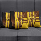Hawthorn Hawks Pillow Cover Modern Geometric Sports Graphic Style