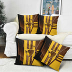 Hawthorn Hawks Pillow Cover Modern Geometric Sports Graphic Style