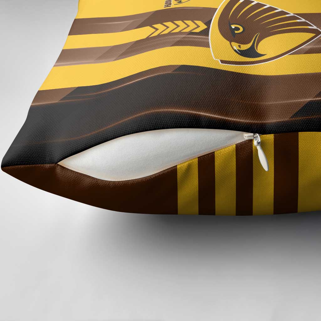 Hawthorn Hawks Pillow Cover Modern Geometric Sports Graphic Style