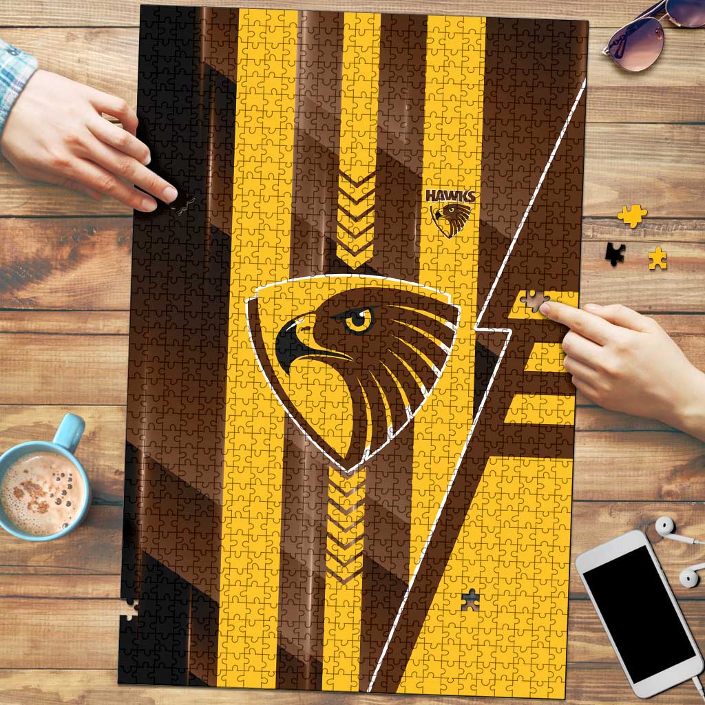 Hawthorn Hawks Puzzle Modern Geometric Sports Graphic Style