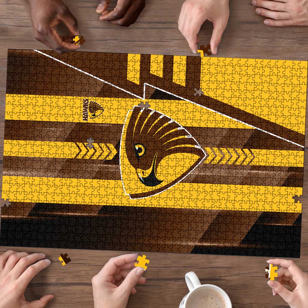 Hawthorn Hawks Puzzle Modern Geometric Sports Graphic Style