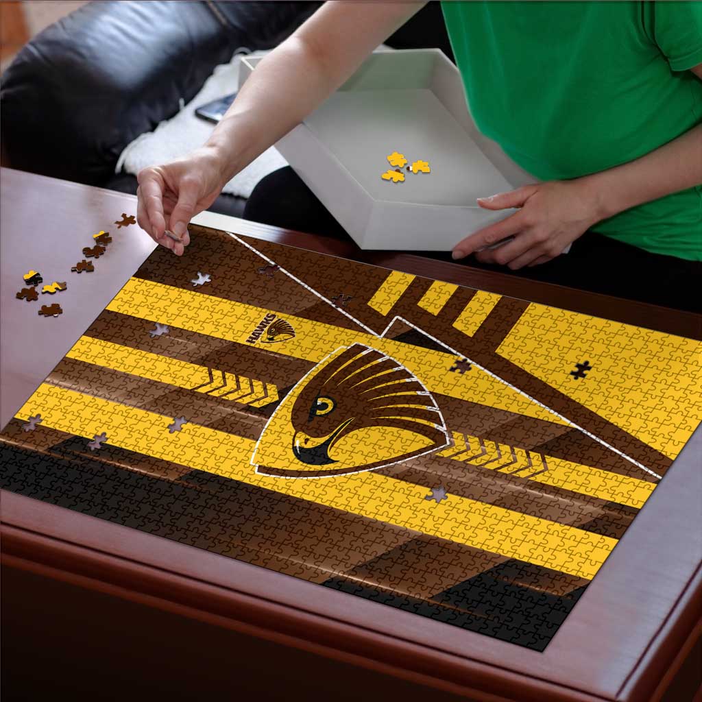 Hawthorn Hawks Puzzle Modern Geometric Sports Graphic Style