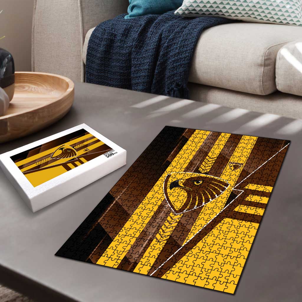Hawthorn Hawks Puzzle Modern Geometric Sports Graphic Style