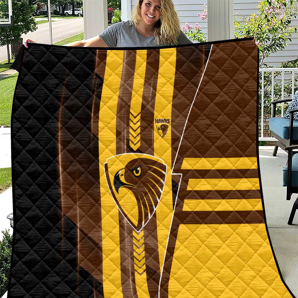 Hawthorn Hawks Quilt Modern Geometric Sports Graphic Style