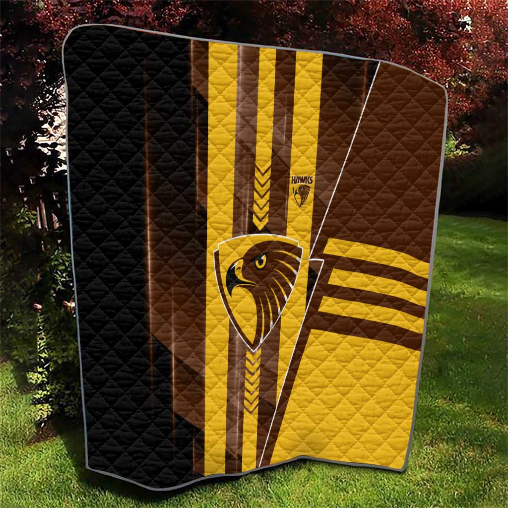 Hawthorn Hawks Quilt Modern Geometric Sports Graphic Style