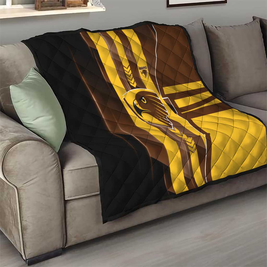 Hawthorn Hawks Quilt Modern Geometric Sports Graphic Style