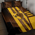 Hawthorn Hawks Quilt Bed Set Modern Geometric Sports Graphic Style
