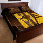 Hawthorn Hawks Quilt Bed Set Modern Geometric Sports Graphic Style