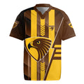 Personalized Hawthorn Hawks Rugby Jersey Modern Geometric Sports Graphic Style