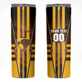 Personalized Hawthorn Hawks Skinny Tumbler Modern Geometric Sports Graphic Style