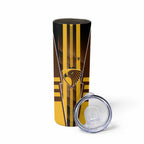 Personalized Hawthorn Hawks Skinny Tumbler Modern Geometric Sports Graphic Style