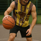 Personalized Hawthorn Hawks Sleeveless Hoodie Modern Geometric Sports Graphic Style