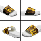Hawthorn Hawks Slide Sandals Modern Geometric Sports Graphic Style