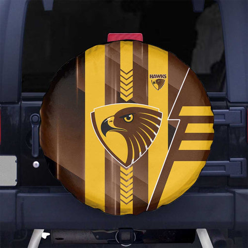 Hawthorn Hawks Spare Tire Cover Modern Geometric Sports Graphic Style