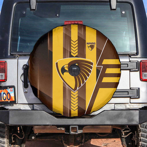 Hawthorn Hawks Spare Tire Cover Modern Geometric Sports Graphic Style