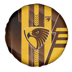 Hawthorn Hawks Spare Tire Cover Modern Geometric Sports Graphic Style