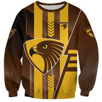 Personalized Hawthorn Hawks Sweatshirt Modern Geometric Sports Graphic Style
