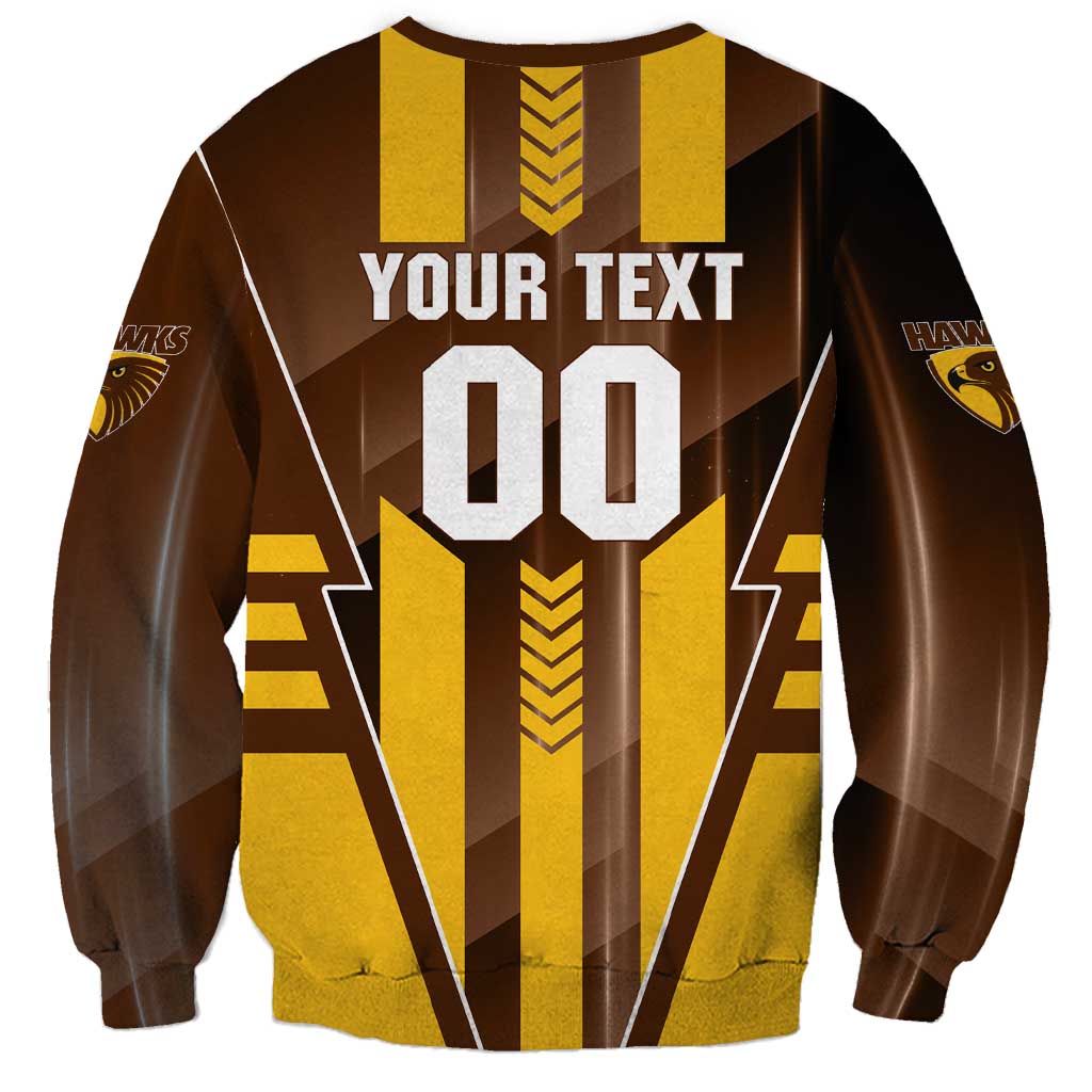 Personalized Hawthorn Hawks Sweatshirt Modern Geometric Sports Graphic Style