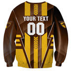 Personalized Hawthorn Hawks Sweatshirt Modern Geometric Sports Graphic Style