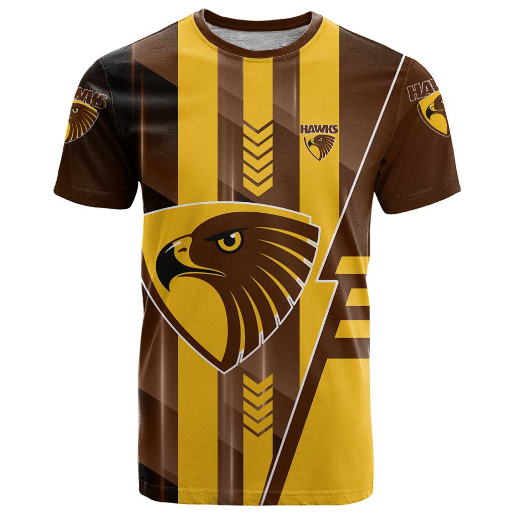 Personalized Hawthorn Hawks T Shirt Modern Geometric Sports Graphic Style