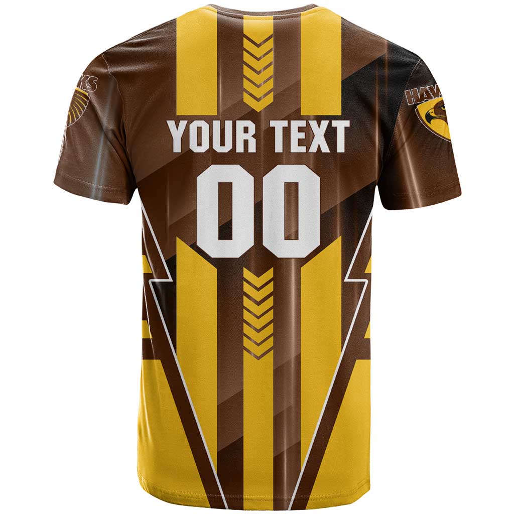 Personalized Hawthorn Hawks T Shirt Modern Geometric Sports Graphic Style