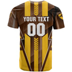 Personalized Hawthorn Hawks T Shirt Modern Geometric Sports Graphic Style