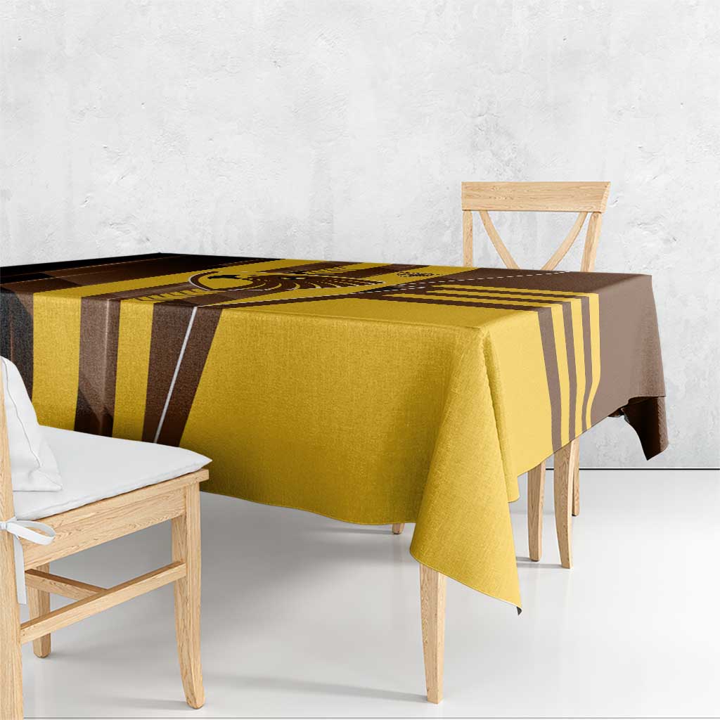 Hawthorn Hawks Tablecloth Modern Geometric Sports Graphic Style