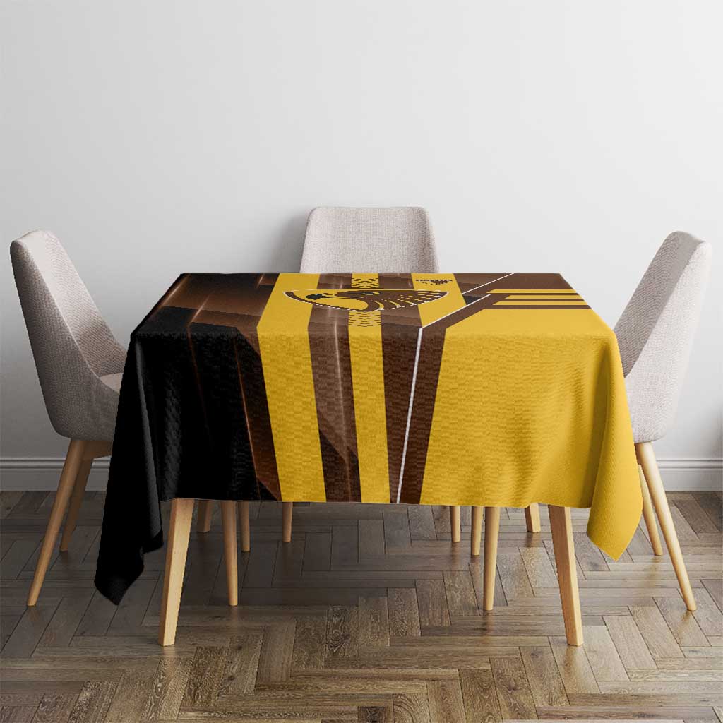 Hawthorn Hawks Tablecloth Modern Geometric Sports Graphic Style